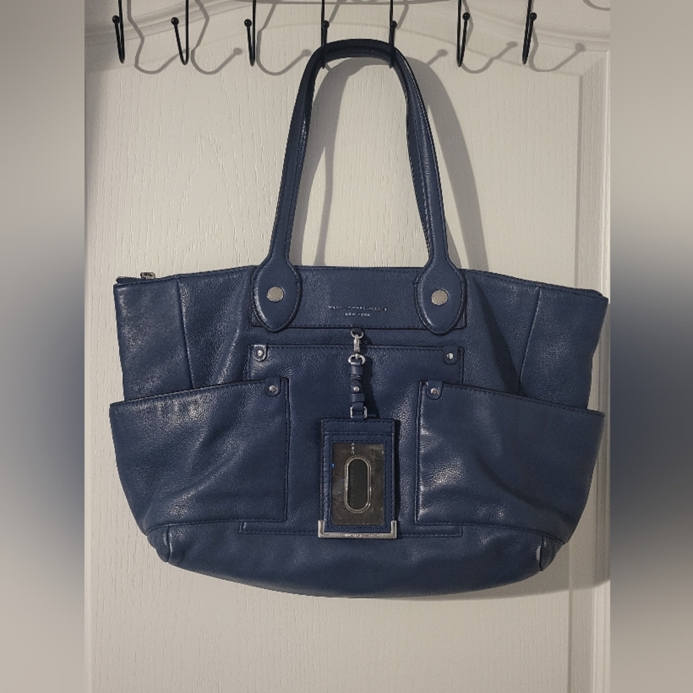 MARC by Marc Jacobs Preppy Leather NAVY Haley Tote